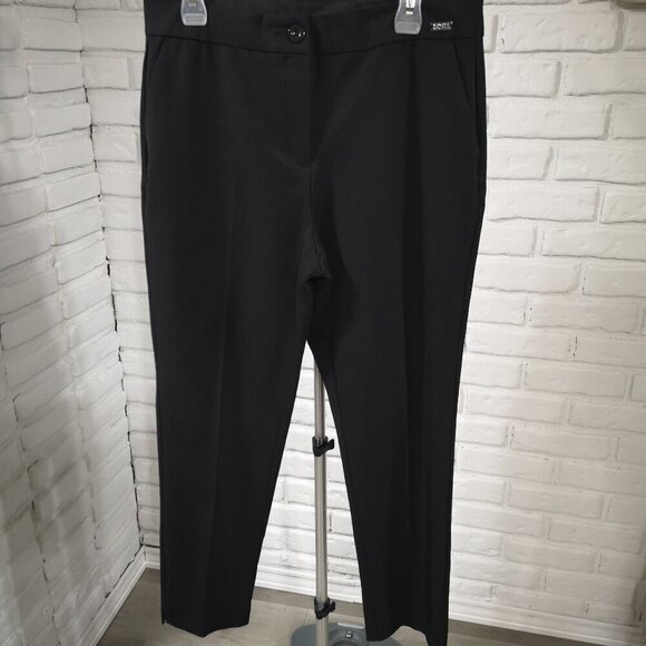Badgley Mischka Ladies Size 12 Black Narrow Legs with Slits Black Pants - Picture 1 of 12